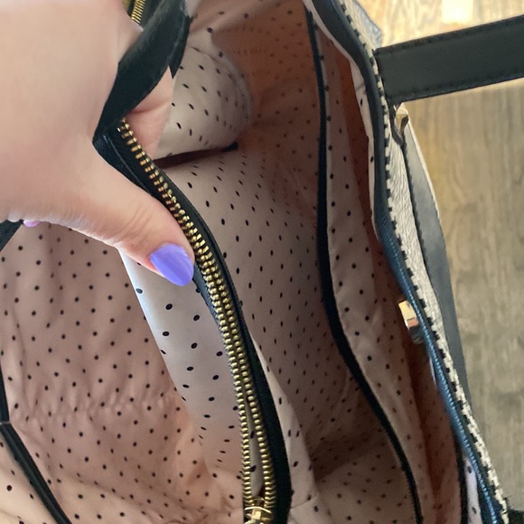 Stella & Dot White and Black Patterned Tote GUC - Picture 12 of 13